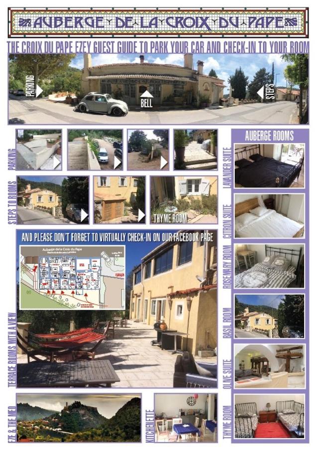 Auberge De La Croix Du Pape Èze Eksteriør bilde